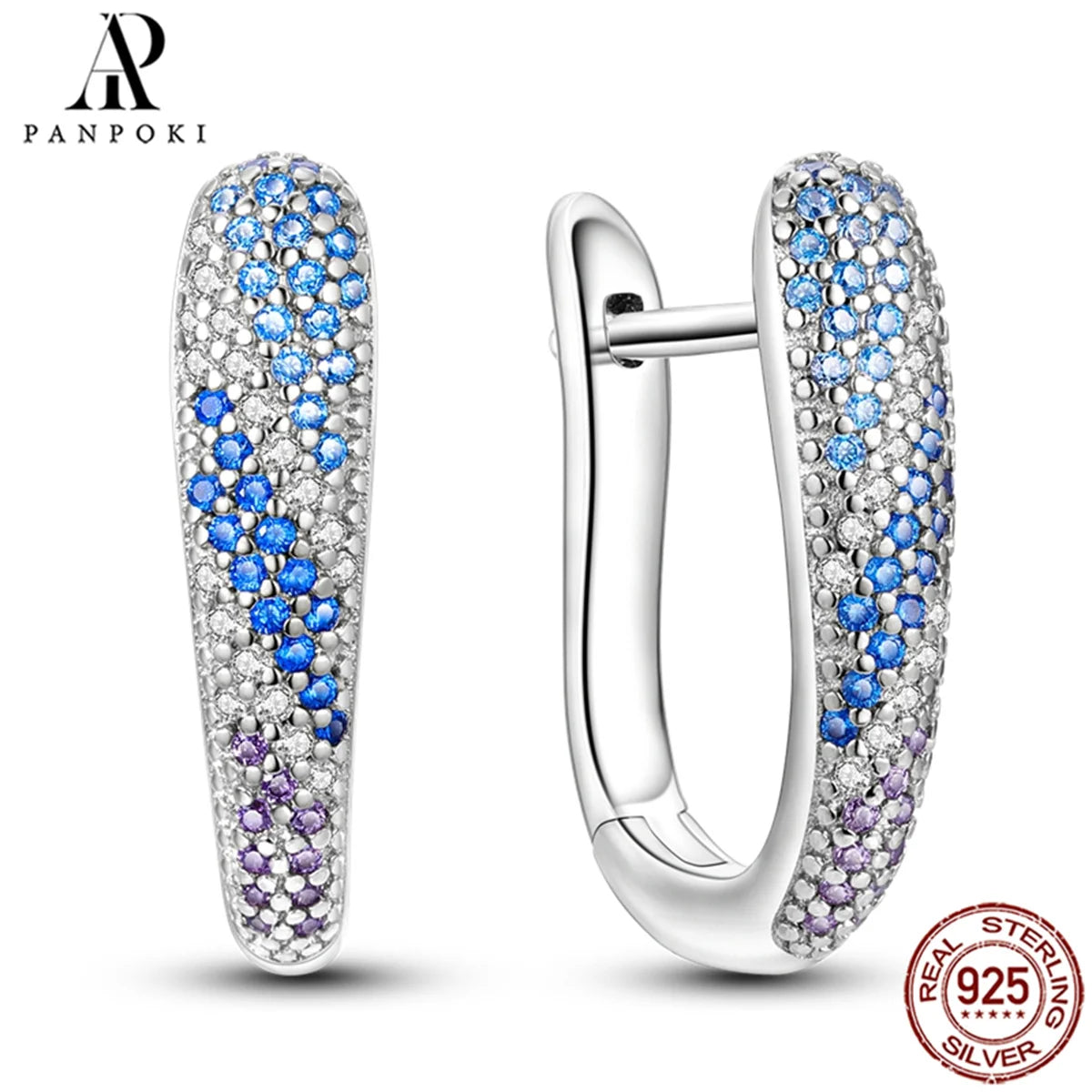 HOT 65 Style Sterling Silver 925 Pave Shiny CZ Heart Hoop Earrings Fit Original Earrings Fine Women Jewelry Fine Fashion Gifts