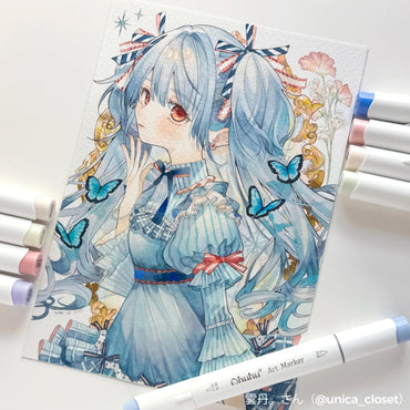 Ohuhu Honolulu 48 Colors Marker Pen Set Alcohol Art Markers Refillable Dual Tips Sketching Drawing Manga School Art Supplies