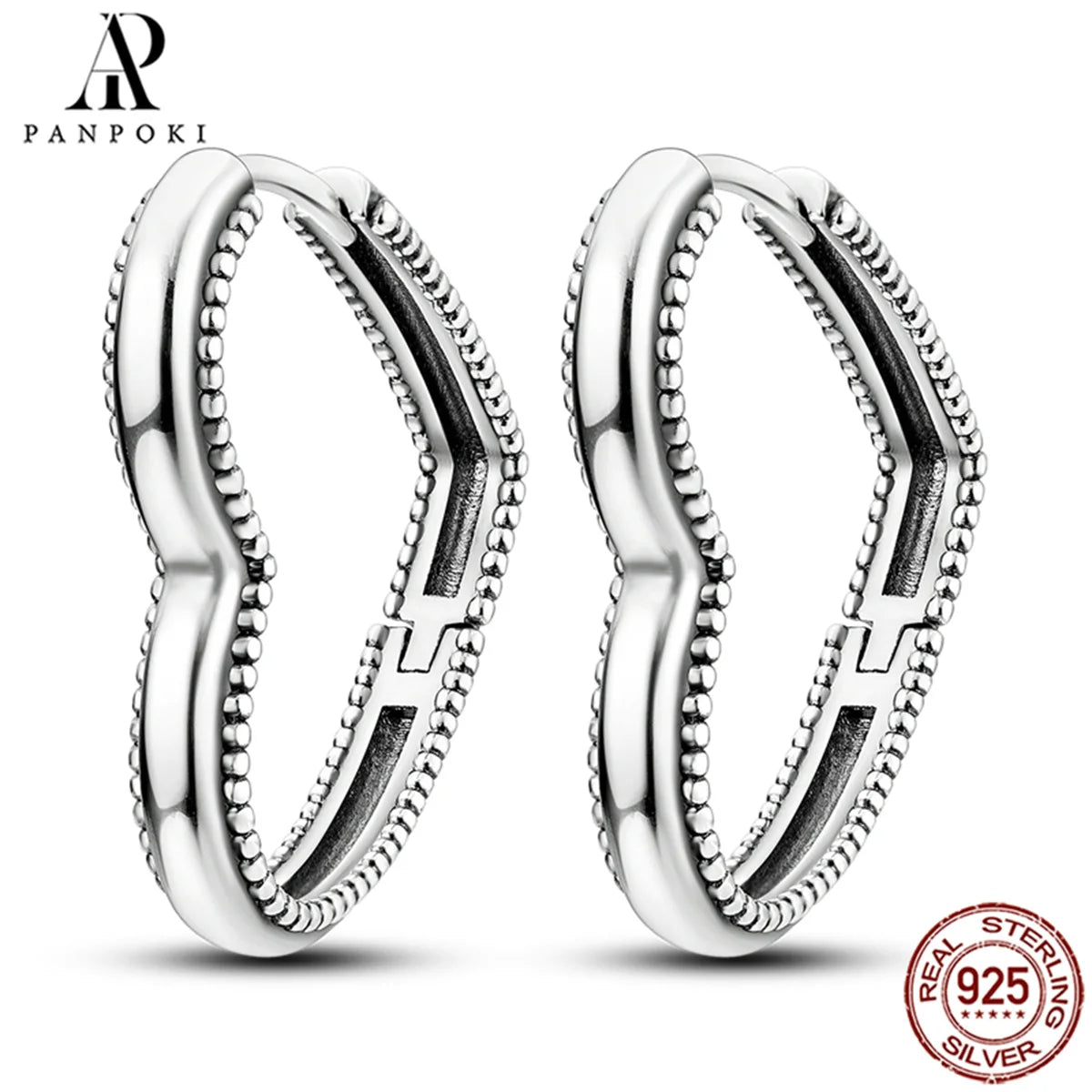 HOT 65 Style Sterling Silver 925 Pave Shiny CZ Heart Hoop Earrings Fit Original Earrings Fine Women Jewelry Fine Fashion Gifts