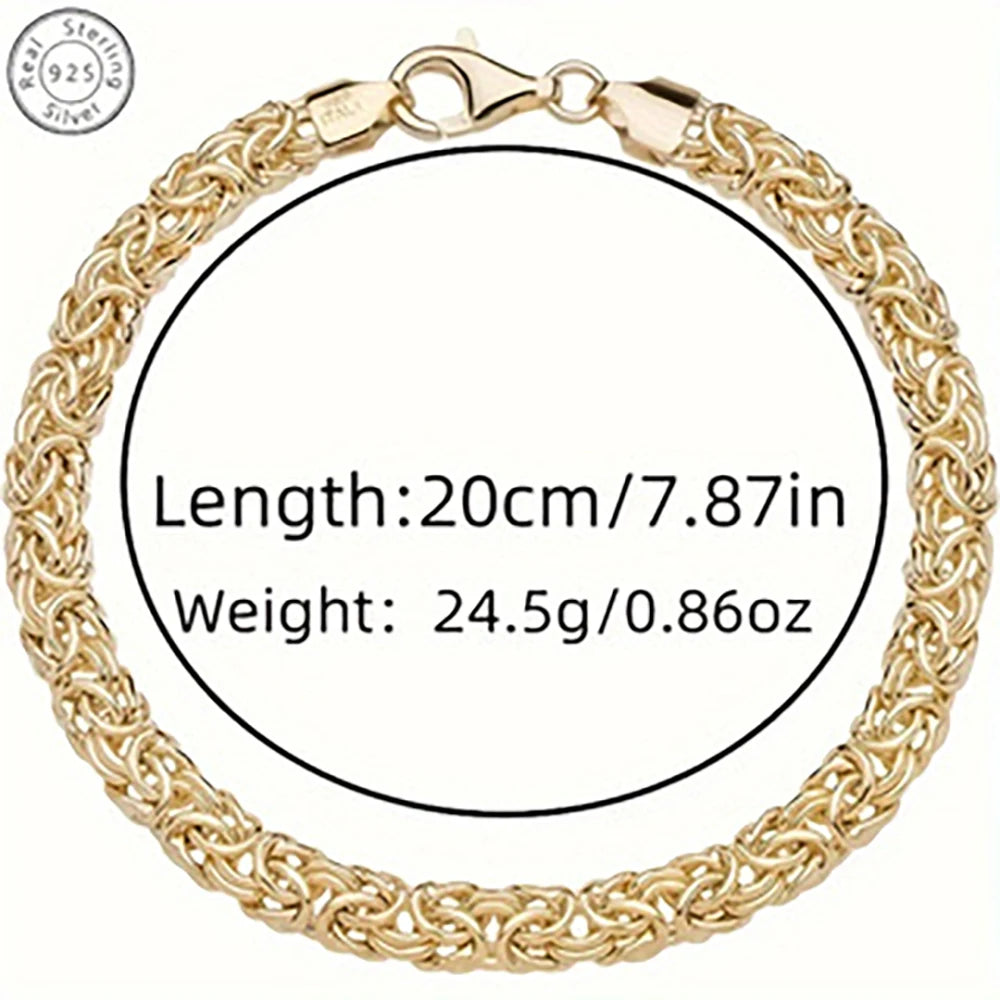 Plated 8 Inches Braided Bracelet for Women Men brass Fashion Charm Couple Gift Jewelry Accessories USA