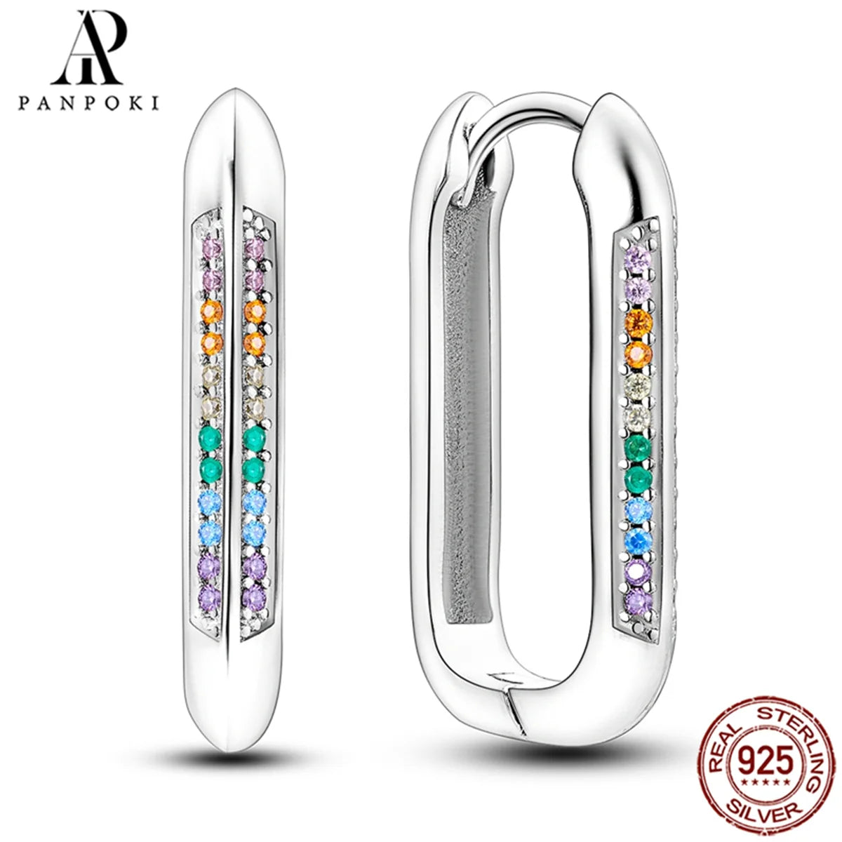 HOT 65 Style Sterling Silver 925 Pave Shiny CZ Heart Hoop Earrings Fit Original Earrings Fine Women Jewelry Fine Fashion Gifts