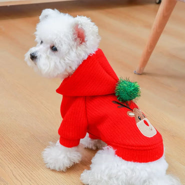Pet Skirt Dress Warm Winter Christmas Small Dog Clothes