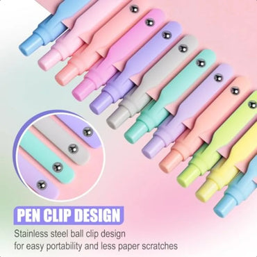 Gel Pens 12 Pcs 0.5mm Fine Point Aesthetic Pens Quick Dry No Smudge Smooth Writing Comfortable Grip Pen Cute Black Ink Journali