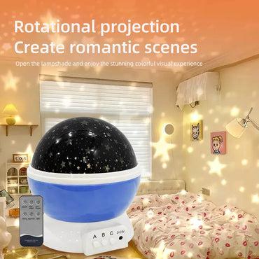 Star Projector Lamp Children Bedroom LED Night Light Baby Lamp Decor Starry Festival Atmosphere Lamp Moon Galaxy Projector Lamp