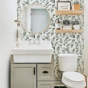 Green Leaf Wallpaper Peel and Stick Olive Leaf Contact Paper 17.7inch x 118.1inch Green Peel and Stick Wallpaper Modern Farmhou