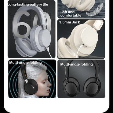 ANC Noise Cancelling Headphones Bluetooth 5.4 Earphone HIFI Stereo Headset 40mm Driver portable Over Ear Headphone 60H Time
