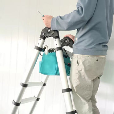 Telescoping Ladder Tool Bag Folding Herringbone Ladder Tool Storage Bag Waterproof Oxford Cloth Tool Organizers for Repair Work