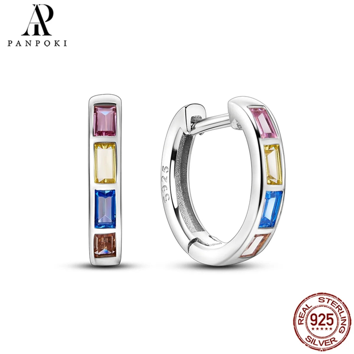 HOT 65 Style Sterling Silver 925 Pave Shiny CZ Heart Hoop Earrings Fit Original Earrings Fine Women Jewelry Fine Fashion Gifts