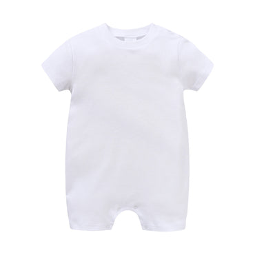 Kavkas Baby Boy Girls Romper Short Sleeve Summer Newborn Cotton Clothes 0-12 Months White Black Design Infant Costume