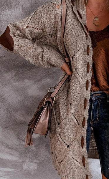 Plus Size Women's Loose Hooded Cardigan Color Matching Adjustable Drawstring Design Autumn and Winter Coat