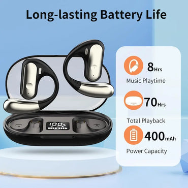 TWS Wireless Earphone, Bluetooth Headphones with Mic, 48H Stereo Headset,Lightweight and Comfortable Sports Earbuds, for Running