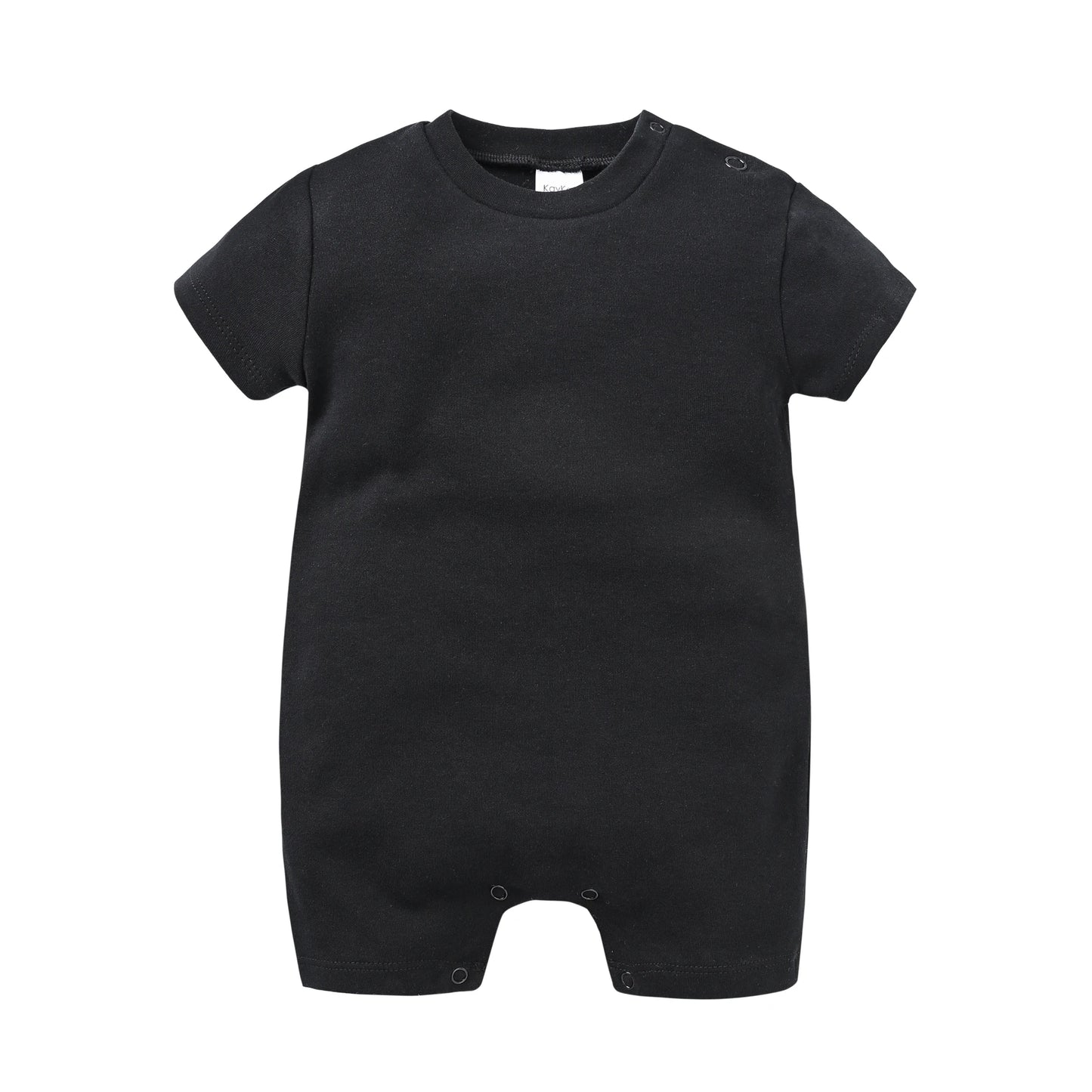 Kavkas Baby Boy Girls Romper Short Sleeve Summer Newborn Cotton Clothes 0-12 Months White Black Design Infant Costume