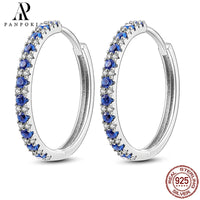 HOT 65 Style Sterling Silver 925 Pave Shiny CZ Heart Hoop Earrings Fit Original Earrings Fine Women Jewelry Fine Fashion Gifts