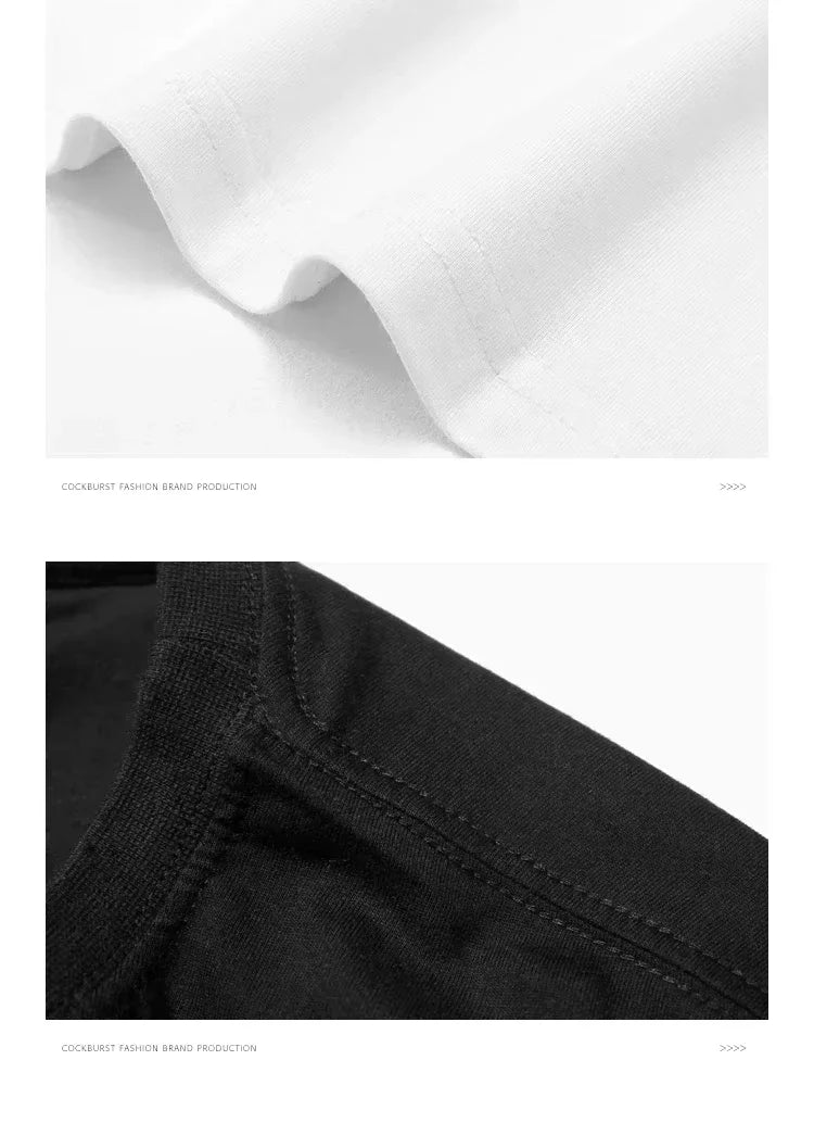 American Luxury Brand Top T-shirt Slim-fit High-quality Pure Cotton Hot-selling Men's and Women's Half-sleeved Bottoming Shirt