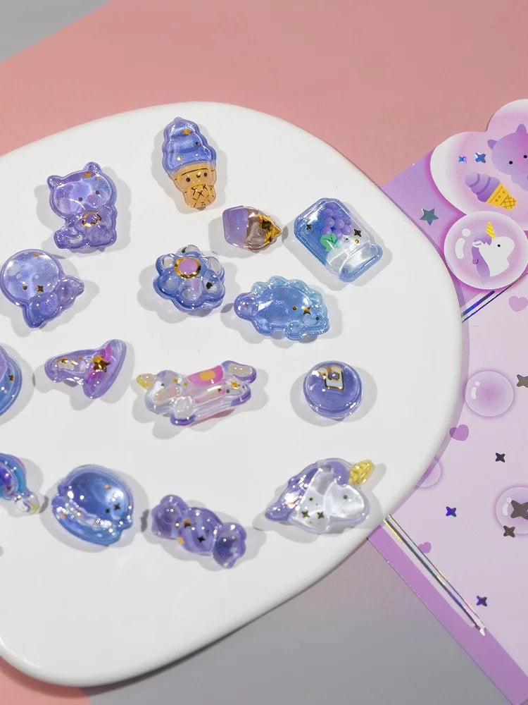 Cartoon Animal 3D Relief Crystal Stickers DIY Scrapbook Journal Phone Case Diary Decoration Gifts
