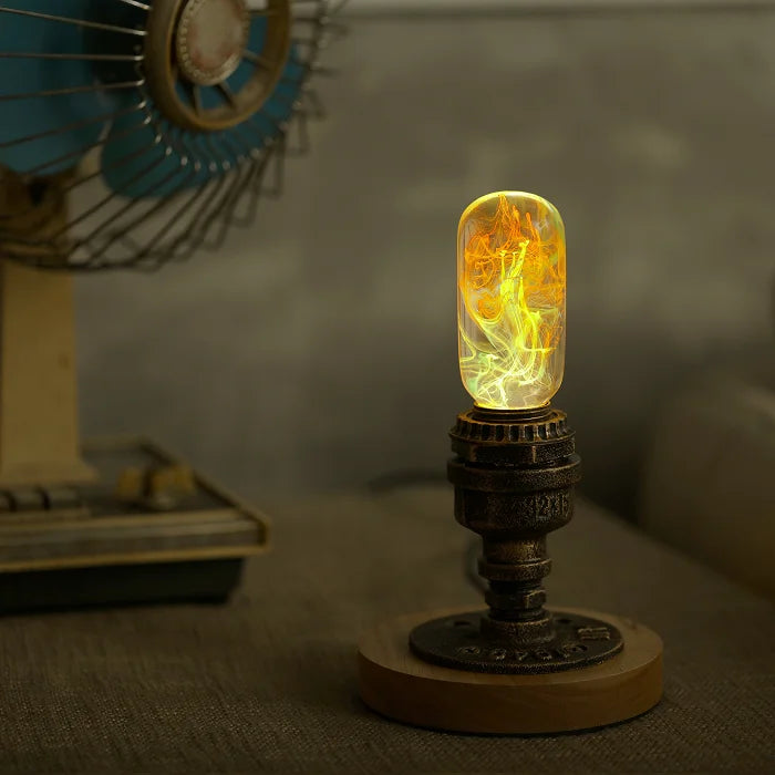 Creative Epoxy Resin Wood Light Lamp, Handmade Multi Color Aquatic Ocean Lamp Led Night Light Desktop Decor Birthday Gift