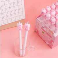 24pcs pencil Suit Cartoon Cute Milk Tea Rabbits Surprise Hide-And-Seek Press Students Learn Office Stationery