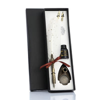 Retro Calligraphy Feather Dip Pen with 2 Nib Quill Fountain Writing Stationery