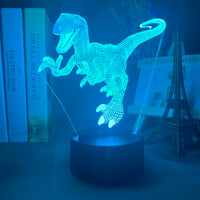 Baby Night Light Dinosaur Triceratops for Kids Bedroom Decor Nightlight Cool Birthday Gift 3d Illusion Acrylic Battery Desk Lamp