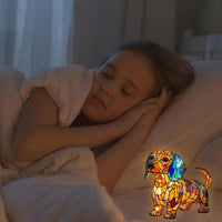 Resin Dog Series Art Night Light with Warm Ambient Glow Cute Pet Dog Themed Led Creative Animals Table Lamp for Home Decoration