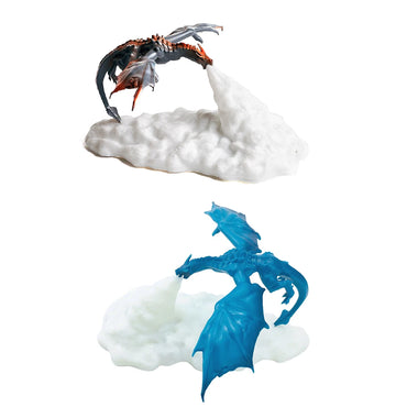 3D Printed Nightstand Lamp Eye Protection Fire/Ice Dragon Tabletop Light Kids Sleep Accompany USB Charge for Bedroom/Living Room
