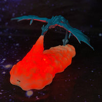 3D Printed Nightstand Lamp Eye Protection Fire/Ice Dragon Tabletop Light Kids Sleep Accompany USB Charge for Bedroom/Living Room