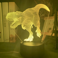 Baby Night Light Dinosaur Triceratops for Kids Bedroom Decor Nightlight Cool Birthday Gift 3d Illusion Acrylic Battery Desk Lamp
