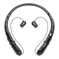 Neckband Headset Waterproof Running Headset Bluetooth-Compatible5.0 Noise Canceling Retractable Earbuds for Office Sports