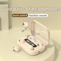 SK 2in1 Dual Headphones 5.4 Bluetooth Wireless Earphones Sports Sleeping Noise Reduction HD Call Headset HIFI Music Bass Earbuds