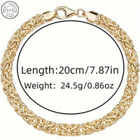 Plated 8 Inches Braided Bracelet for Women Men brass Fashion Charm Couple Gift Jewelry Accessories USA