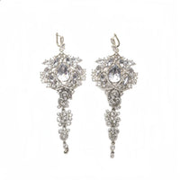 Stonefans Rhinestone Exaggerated Dangle Earrings for Women Wedding Gift 2024 Trendy Bridal Crystal Statement Earrings Banquet
