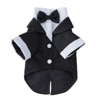 Pet Dog Tuxedo Formal Pet Wedding Party Suit for Small Medium Dogs Dog Boys Bow Tie Shirt Dog Cosplay Pet Dogs Gentleman Costume