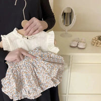 2PC Kids Girls' Suit Summer Children's Summer Dress Baby Girl Children's Top+Skirt Two-Piece Set