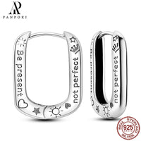 HOT 65 Style Sterling Silver 925 Pave Shiny CZ Heart Hoop Earrings Fit Original Earrings Fine Women Jewelry Fine Fashion Gifts