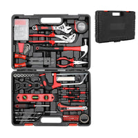 218 Piece Tool Box Tool Set with Screwdriver, Hex Sockets, Hammer, Pliers, for Household, DIY, Cars, Garage