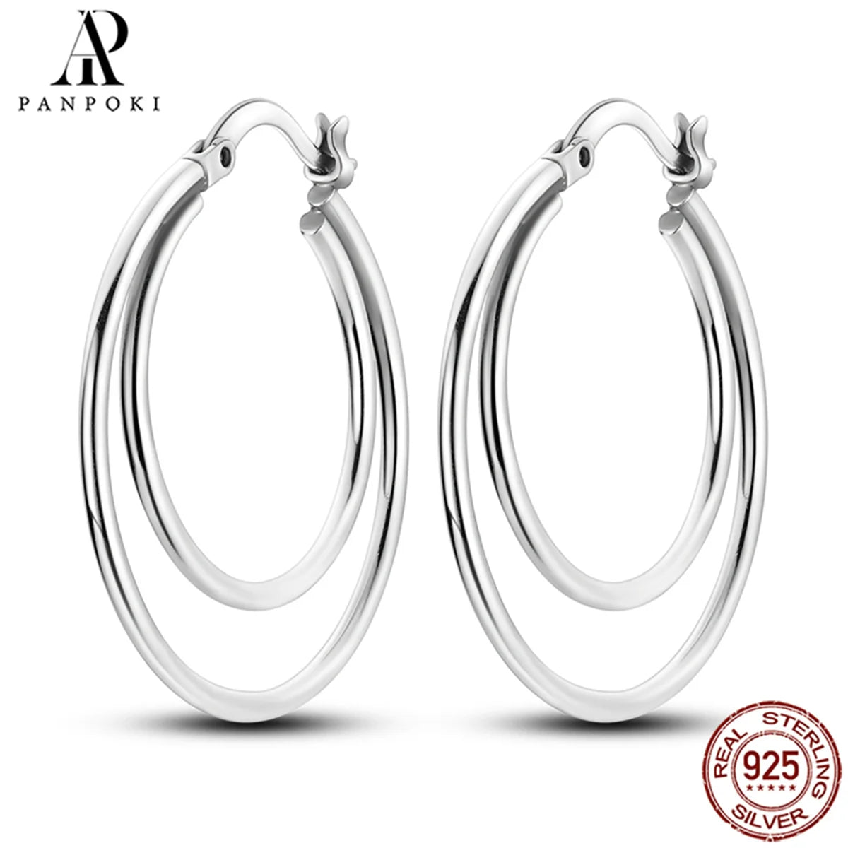 HOT 65 Style Sterling Silver 925 Pave Shiny CZ Heart Hoop Earrings Fit Original Earrings Fine Women Jewelry Fine Fashion Gifts