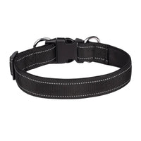 Reflective Dog Collar,Soft Neoprene Padded Breathable Nylon Pet Collar Adjustable for Medium Large Dogs, Neck 25-60 Centimeter