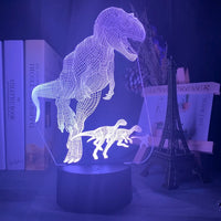Baby Night Light Dinosaur Triceratops for Kids Bedroom Decor Nightlight Cool Birthday Gift 3d Illusion Acrylic Battery Desk Lamp