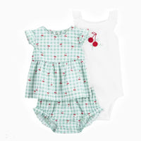 Summer Baby Girls Clothes Set Cotton Flower Fashion Infant Outfits Short Sleeved Bodysuit Shorts 3Pcs kids Clothing 6-24 Months