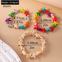 Bohemia Colorful Starfish Bracelets for Women Girls Turtle Beaded Bracelets Summer Beach Jewelry Gifts