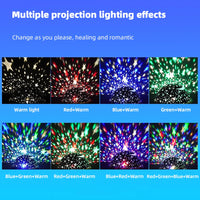 Star Projector Lamp Children Bedroom LED Night Light Baby Lamp Decor Starry Festival Atmosphere Lamp Moon Galaxy Projector Lamp