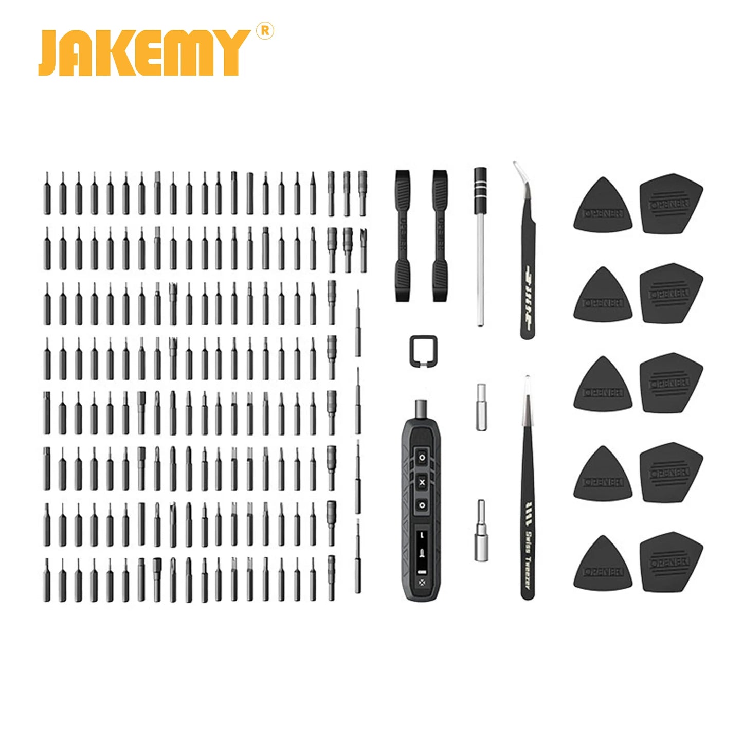 JAKEMY 180In1 Precision Cordless Electric Screwdriver Set,Magnetic Bits Multifunction Repair Kit For Laptop/Phone/Glasses