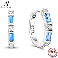 HOT 65 Style Sterling Silver 925 Pave Shiny CZ Heart Hoop Earrings Fit Original Earrings Fine Women Jewelry Fine Fashion Gifts