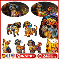Resin Dog Series Art Night Light with Warm Ambient Glow Cute Pet Dog Themed Led Creative Animals Table Lamp for Home Decoration