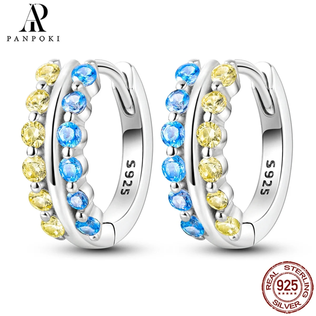 HOT 65 Style Sterling Silver 925 Pave Shiny CZ Heart Hoop Earrings Fit Original Earrings Fine Women Jewelry Fine Fashion Gifts