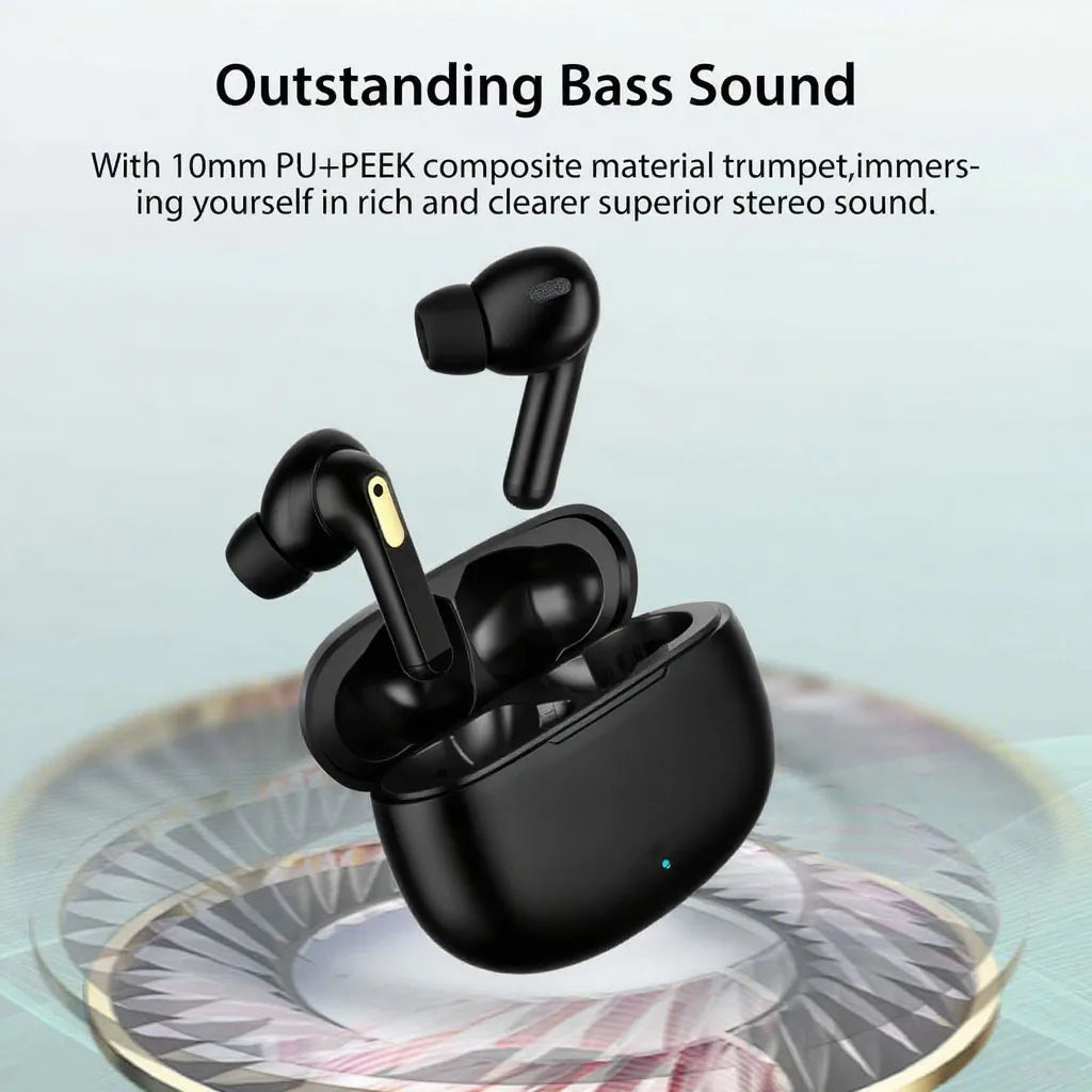 Wireless Headphones Earbuds In-ear Sports Earphones with Dual Mic 24H Immersive Music Headset