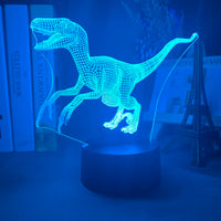 Baby Night Light Dinosaur Triceratops for Kids Bedroom Decor Nightlight Cool Birthday Gift 3d Illusion Acrylic Battery Desk Lamp