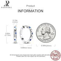 HOT 65 Style Sterling Silver 925 Pave Shiny CZ Heart Hoop Earrings Fit Original Earrings Fine Women Jewelry Fine Fashion Gifts