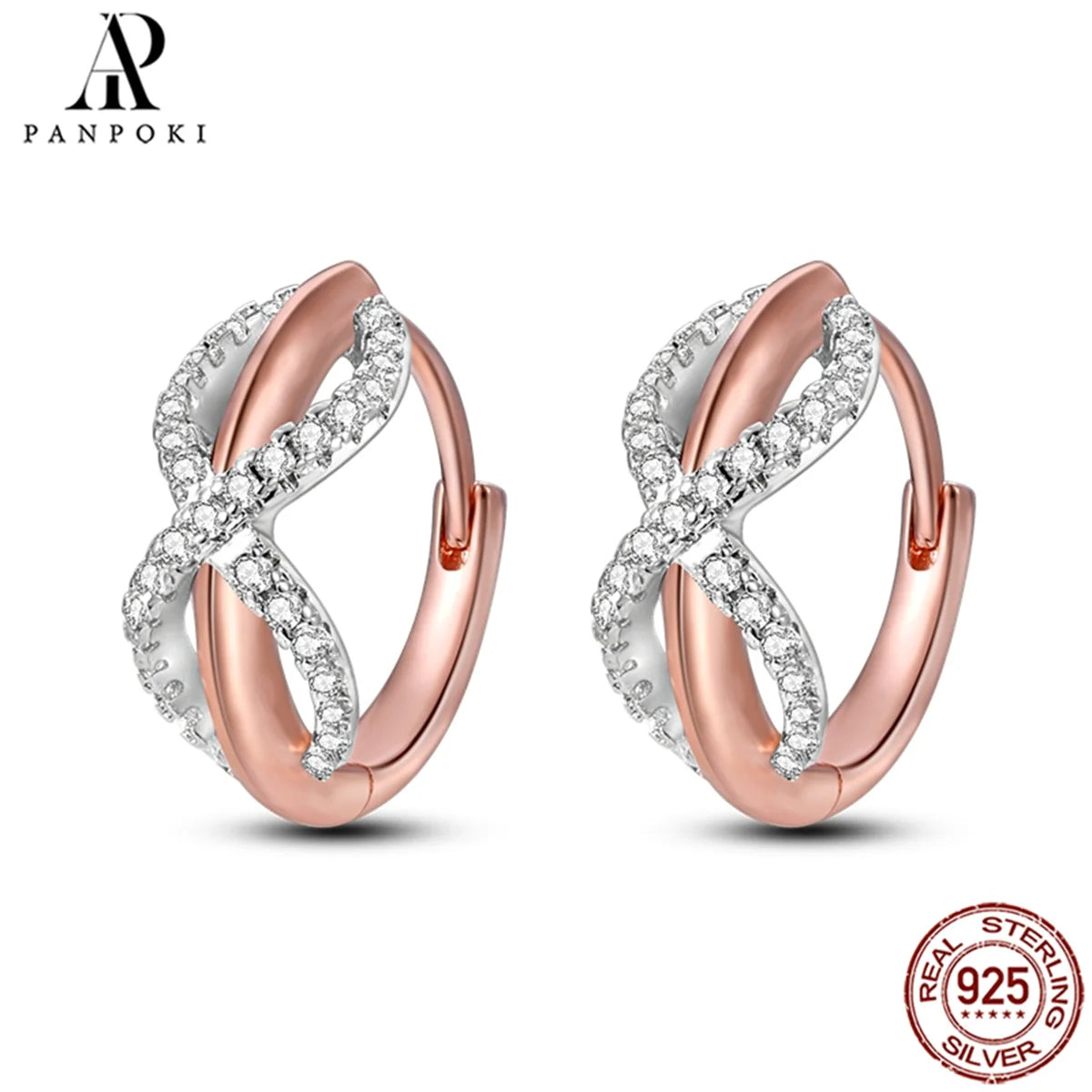 HOT 65 Style Sterling Silver 925 Pave Shiny CZ Heart Hoop Earrings Fit Original Earrings Fine Women Jewelry Fine Fashion Gifts