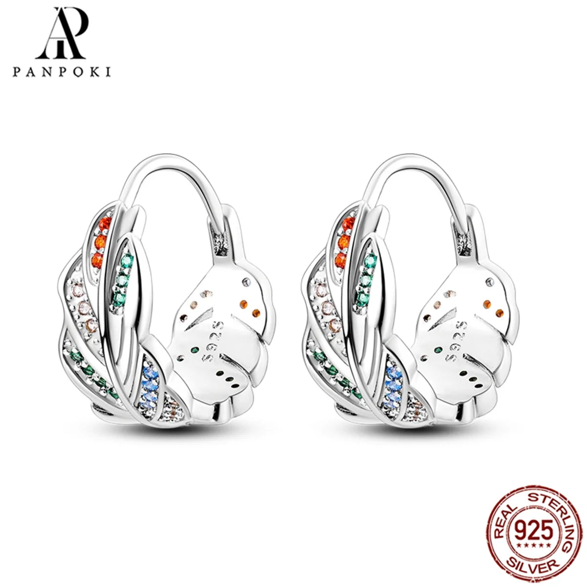 HOT 65 Style Sterling Silver 925 Pave Shiny CZ Heart Hoop Earrings Fit Original Earrings Fine Women Jewelry Fine Fashion Gifts
